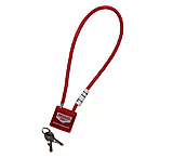 Image of Birchwood Casey Fifteen Inch Cable Lock With Two Keys Red 04801