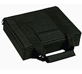 Image of Bulldog Cases &amp; Vaults Hard-Sided Nylon Pistol Case With Double-Locking Zipper Black With Black Trim 8x7 Inch BD509