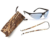 Image of Pyramex Rendezvous Ducks Unlimited Shooting Glasses - Blue Lens, Black Frame w/ Case, Cleaning Bag and Cords