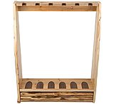 Image of Rush Creek Creations Rustic Wood 6 Gun Storage Rack w/Accessory Compartment