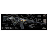 Image of Tekmat Armorers Bench Mat 12&quot;x36&quot; Ar-15 Cut Away Black