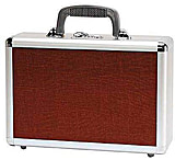 Image of T Z Case Optima Classic Wide Aluminum 15'' Pistol Case - Brown Leatherette Pattern TOP0015BRN