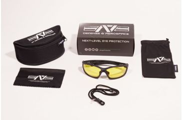 Image of A7 Defense Rough Rider Tactical Glasses, Black, Infernus Orange lenses A7RRGIO