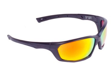 Image of A7 Defense Rough Rider Tactical Glasses, Black, Infernus Orange lenses A7RRGIO