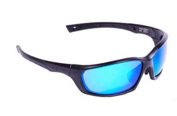 Image of A7 Defense Rough Rider Tactical Glasses, Black, Sub-Zero Blue lenses A7RRGSB