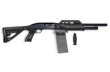 Image of Adaptive Tactical Adjustable Stock w/ 10 Rnd Box Sidewinder Venom Magazine-fed Shotgun System- Maverick 88 12 Gauge, Black, 12ga 10rd Box, AT-00301