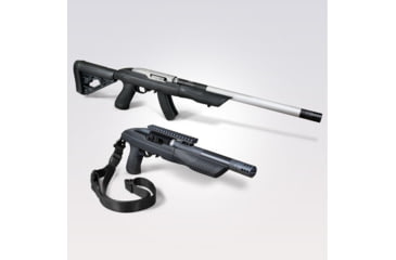 Image of Adaptive Tactical Tac-Hammer 10/22 Takedown Bull Barrel, Comp, Matches Stainless, Black/Bright, AT-07103