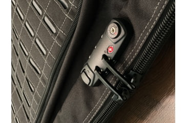 Image of Advance Warrior Solutions Frame 28in AR Pistol/SBR Case w/ Backpack Strap, TSA Lock, 600D Poly PVC, Black/Gray, FR28RBP-BL/GR/TSA