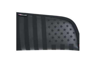 Image of Allen Deckers Rugged Endura Rifle Case, 48in Long, Lockable and Nose Loop, Foam Padding, Black with Flag, 127-48