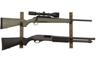 Image of Allen 2-Firearms Gun Collector Hardwood Gun Rack, 2 Rifle/Shotgun, Brown/Black, Wood/Steel, 5659