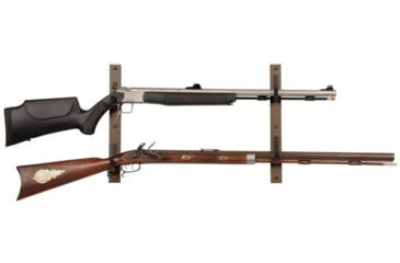 Image of Allen 2-Firearms Gun Collector Hardwood Gun Rack, 2 Rifle/Shotgun, Brown/Black, Wood/Steel, 5659