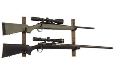 Image of Allen 2-Firearms Gun Collector Hardwood Gun Rack, 2 Rifle/Shotgun, Brown/Black, Wood/Steel, 5659