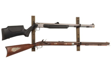 Image of Allen 2-Firearms Gun Collector Hardwood Gun Rack, 2 Rifle/Shotgun, Brown/Black, Wood/Steel, 5659