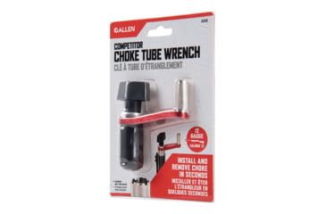 Image of Allen Competitor 12-Gauge Choke Tube Wrench for Shotguns, Crank Style, Adjustable Diameter, Aluminum/Steel/Plastic, Black/Red, 8336