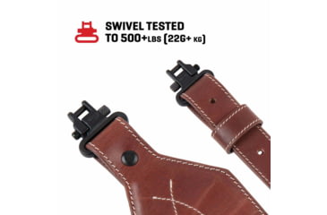 Image of ALLEN 8508 LEATHER SLING WESTERN SCALLOP, BROWN