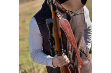 Image of ALLEN 8508 LEATHER SLING WESTERN SCALLOP, BROWN