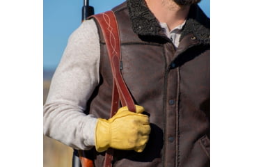 Image of ALLEN 8508 LEATHER SLING WESTERN SCALLOP, BROWN