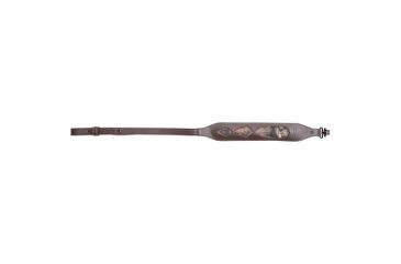 Image of Allen Amarillo Padded Leather Sling Brown With Camo Inserts