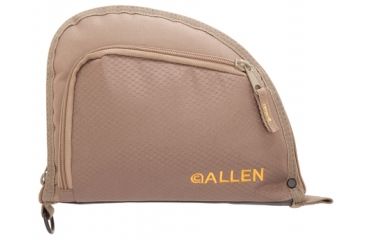 Image of Allen Auto-Fit 1-Pocket Handgun Case Ripstop Material Measures 9.5x7.25 Inches Taupe