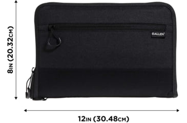 Image of Allen Auto-Fit 2.0 Deluxe Handgun Case, Black, 12 in x 8 in, 7758