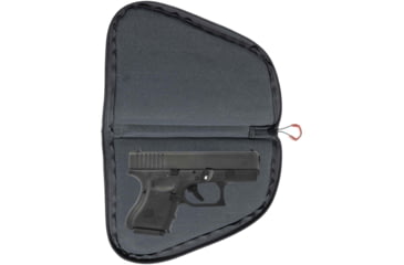 Image of Allen Auto-Fit 2.0 Handgun Case, Heather Gray/Red, 10.5 in x 7.25 in, 7748