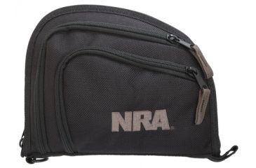 Image of Allen Auto-Fit 2-Pocket Handgun Case Measures 9.5x7.25 Inches Black/Gray