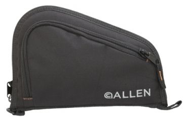 Image of Allen Auto-Fit Compact Semi-Auto Handgun Case Measures 9x6 Inches Fits Guns Up To 4 Inch Barrels And Compact Grips Black
