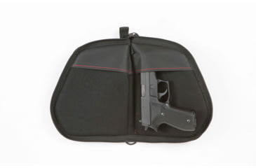 Image of Allen Auto-Fit Handgun Case, Black/Red, 9in, 7738