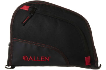 Image of Allen Auto-Fit Handgun Case, Black/Red, 9in, 7738