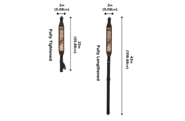 Image of Allen Cascade Neoprene Gun Sling with Molded Ends and Swivels, Black/Realtree Xtra Camo, 8216