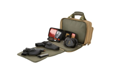 Image of Allen Duoplex Double Handgun/Pistol Attache, Tan/Olive, 7603