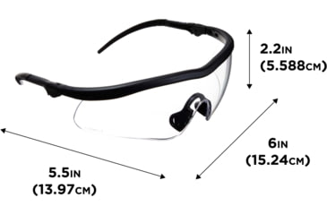 Image of Allen Guardian Shooting Safety Glasses, Black Frame, Clear Lenses, One Size, 2384