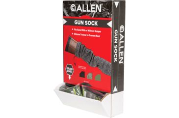 Image of Allen Gun Sock Pdq Display 36 Gun Socks Assorted Colors 52''