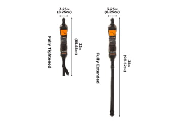 Image of Allen Hypa-Lite Bull Stalker Gun Sling with Swivels, Black/Mossy Oak Mountain Country, 22 Inch to 38 Inch/3.25 Inch x 14 Inch, 8690