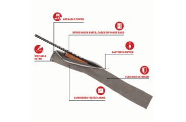 Image of Allen Lockable Shotgun Storage Pouch, 52.50 x 7 x 0.50in, Gray, 3631, 3631