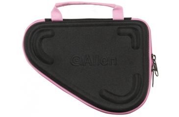 Image of Allen Molded Compact Pistol Case 8.5 Inch Black With Pink Trim
