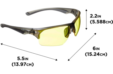Image of Allen Outlook Shooting Safety Glasses, Smoke Frame, Yellow Lenses, One Size, 2382