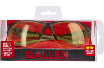 Image of Allen Outlook Shooting Safety Glasses, Smoke Frame, Yellow Lenses, One Size, 2382