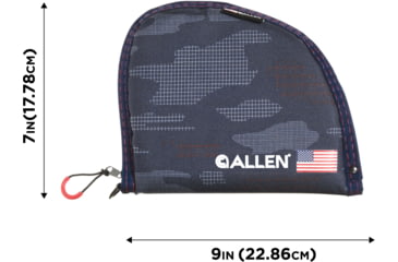 Image of Allen Patriot Handgun Case, Red/White/Blue/Patriotic Camo, 9 in, 950-9