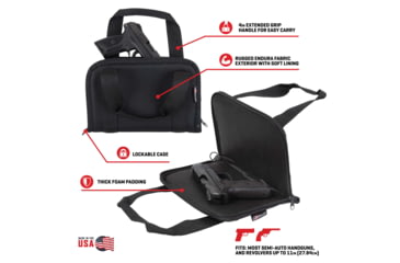 Image of Allen Pistol Tote, Most Semi-Auto Handguns &amp; Revolvers, Black, 3640