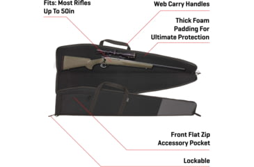 Image of Allen Plata Rifle Case, Black, 50 in, 951-50