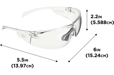 Image of Allen Protector Shooting Safety Glasses, Clear Frame, Clear Lenses, One Size, 2385