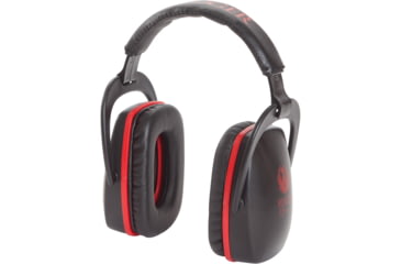Image of Allen Ruger Conix Ballistic Muff and Glasses Combo, Black/Red, 27865