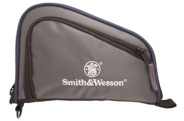 Image of Allen S&amp;W Protector Auto-Fit Compact Handgun Case Measures 9x6 Inches Gray