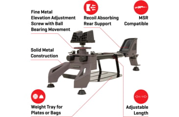 Image of Allen Shottrax Recoil Reducing Steel Shooting Rest, Black, 38 in, 21922