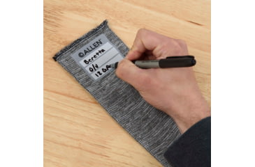 Image of Allen Stretch Knit Gun Sock w/Writeable ID Label for Muzzleloaders and Unstrung Recurve Bows, Silicone Threated, Gray, 66 in, 13169