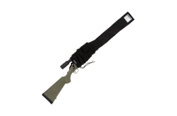 Image of Allen Stretch Knit Gun Sock w/Writeable ID Label for Rifles with Scopes and Shotguns, Silicone Treated, Black, 52 in, 13173