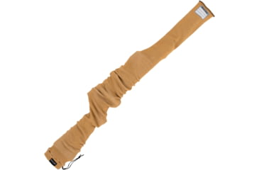 Image of Allen Stretch Knit Gun Sock w/Writeable ID Label for Rifles with Scopes and Shotguns, Silicone Treated, Coyote, 52 in, 13172