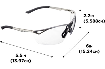 Image of Allen Trigger Shooting Safety Glasses, Metal Frame, Clear Lenses, One Size, 2368