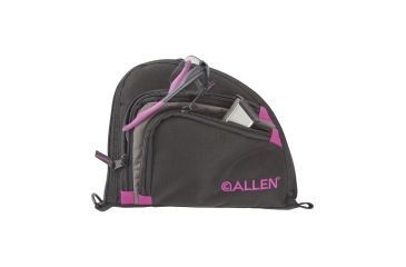 Image of Allen Two Pocket Auto-Fit Handgun Case, Black/Orchid, 9in, 7736